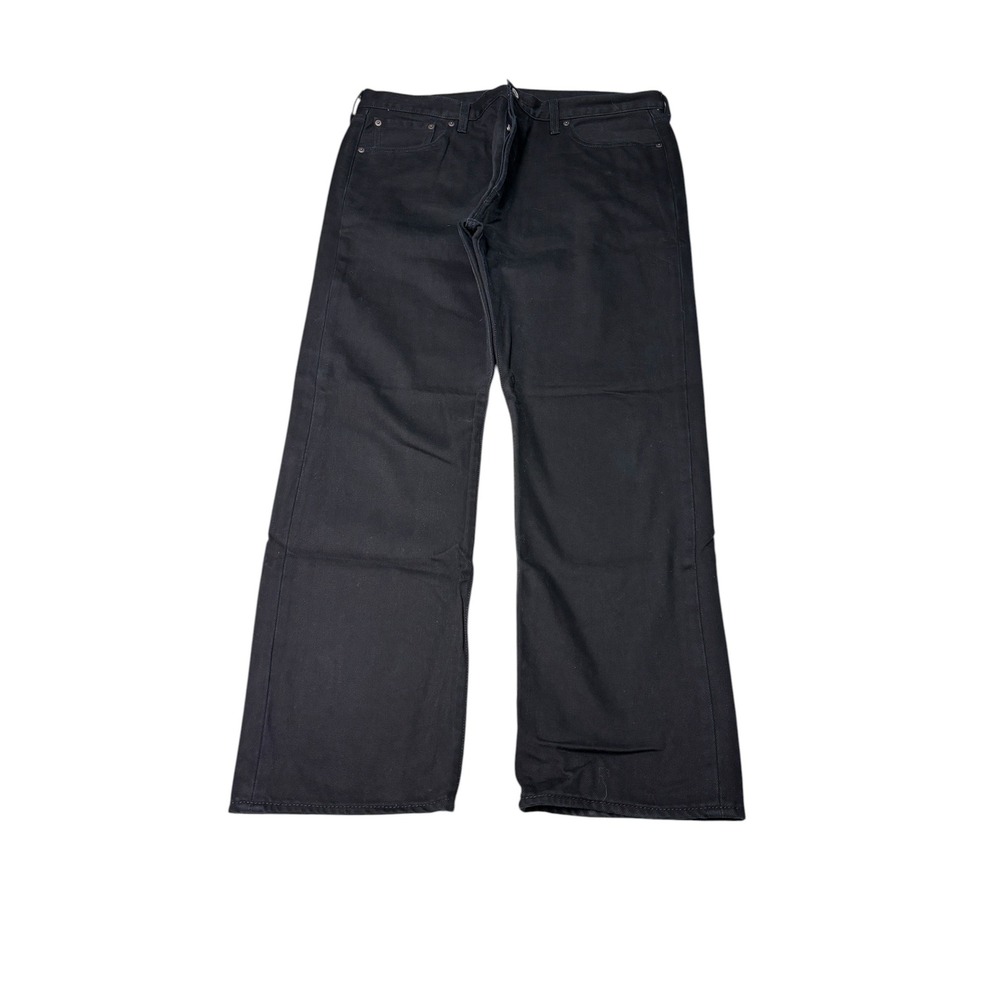 Levis 501 Original Fit Black Denim Jeans Mens W38 L30 Button Fly Straight Leg
